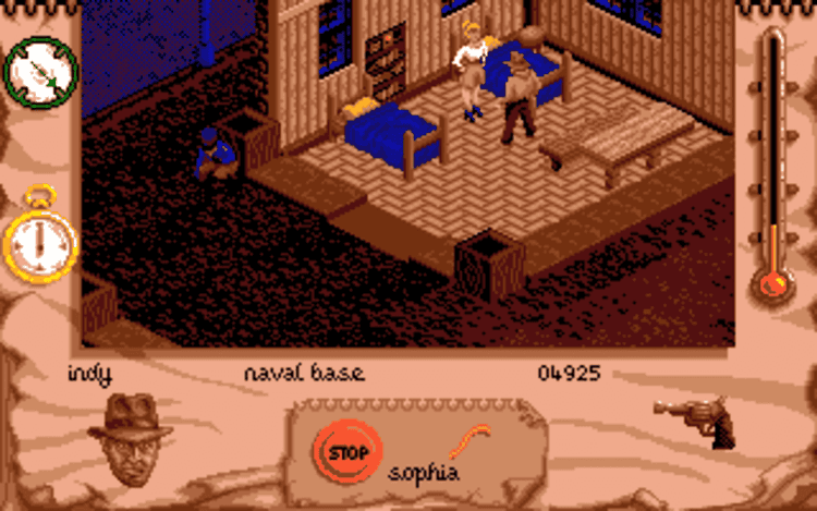 Gameplay screen of Indiana Jones and the Fate of Atlantis: The Action Game (4/8) Gameplay screen of Indiana Jones and the Fate of Atlantis: The Action Game (4/8)