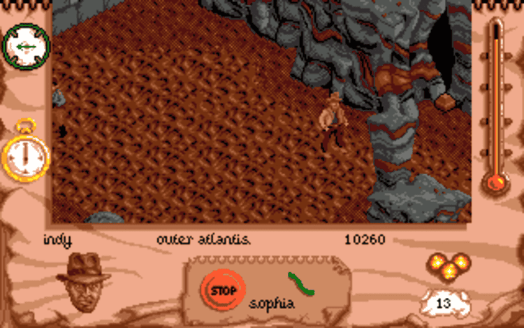 Gameplay screen of Indiana Jones and the Fate of Atlantis: The Action Game (6/8) Gameplay screen of Indiana Jones and the Fate of Atlantis: The Action Game (6/8)
