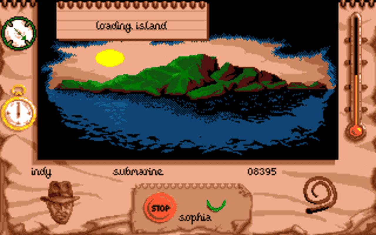 Gameplay screen of Indiana Jones and the Fate of Atlantis: The Action Game (7/8) Gameplay screen of Indiana Jones and the Fate of Atlantis: The Action Game (7/8)