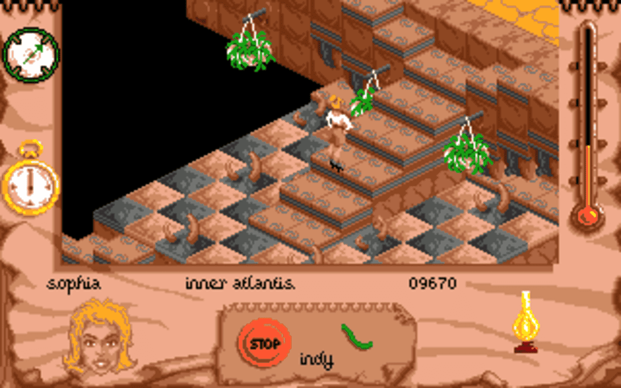 Gameplay screen of Indiana Jones and the Fate of Atlantis: The Action Game (8/8) Gameplay screen of Indiana Jones and the Fate of Atlantis: The Action Game (8/8)