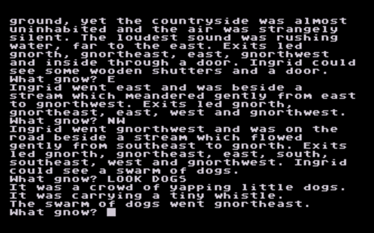 Gameplay screen of Gnome Ranger (3/4) Gameplay screen of Gnome Ranger (3/4)