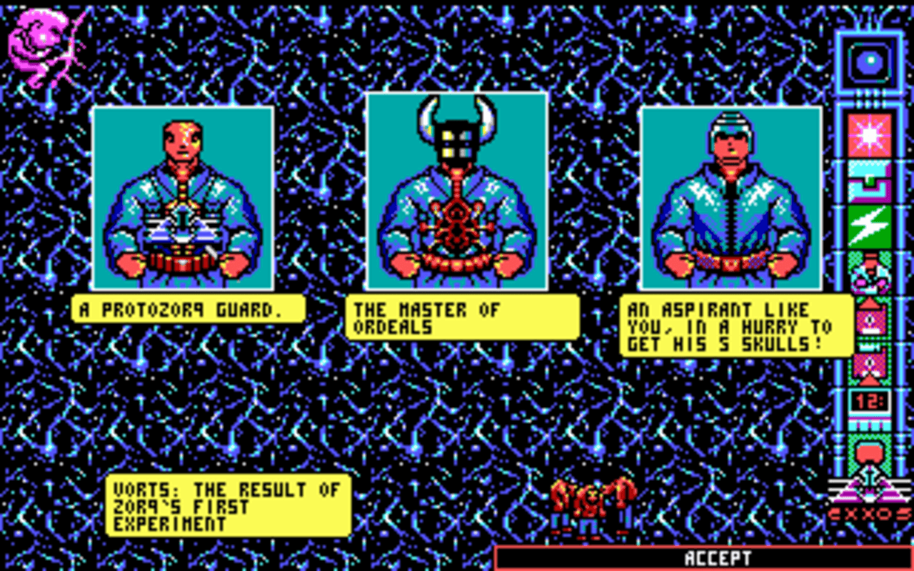 Gameplay screen of Chamber of the Sci-Mutant Priestess (1/8) Gameplay screen of Chamber of the Sci-Mutant Priestess (1/8)