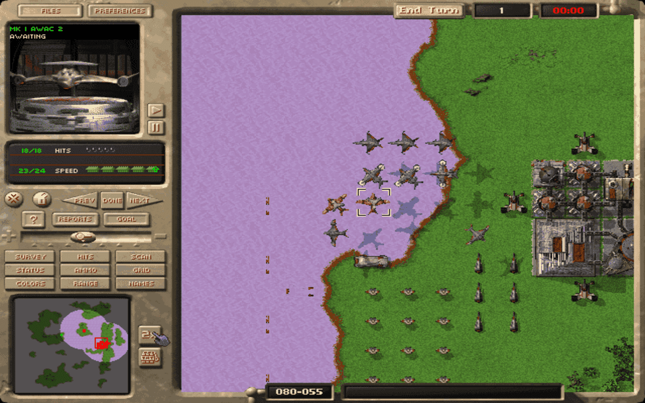 Gameplay screen of M.A.X.: Mechanized Assault & Exploration (7/8) Gameplay screen of M.A.X.: Mechanized Assault & Exploration (7/8)