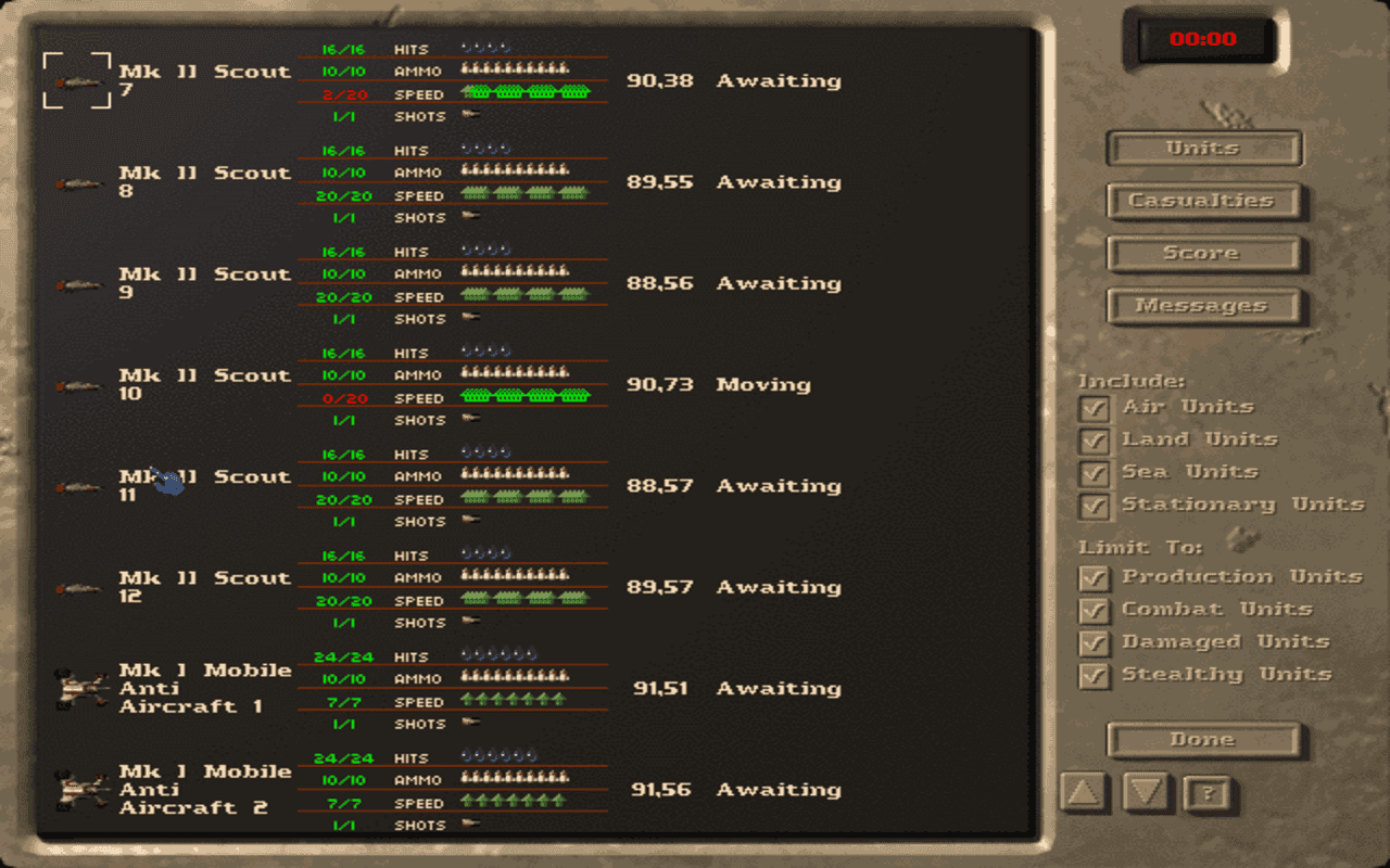 Gameplay screen of M.A.X.: Mechanized Assault & Exploration (5/8) Gameplay screen of M.A.X.: Mechanized Assault & Exploration (5/8)