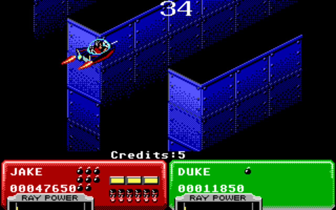 Gameplay screen of Escape from the Planet of the Robot Monsters (6/8) Gameplay screen of Escape from the Planet of the Robot Monsters (6/8)