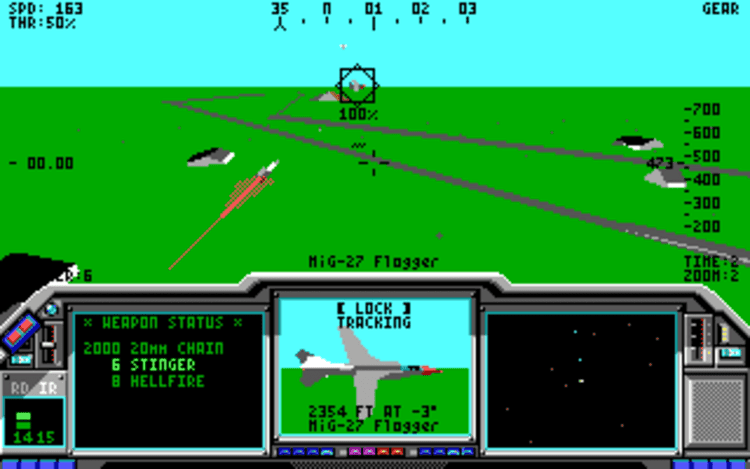 Gameplay screen of LHX: Attack Chopper (7/8) Gameplay screen of LHX: Attack Chopper (7/8)