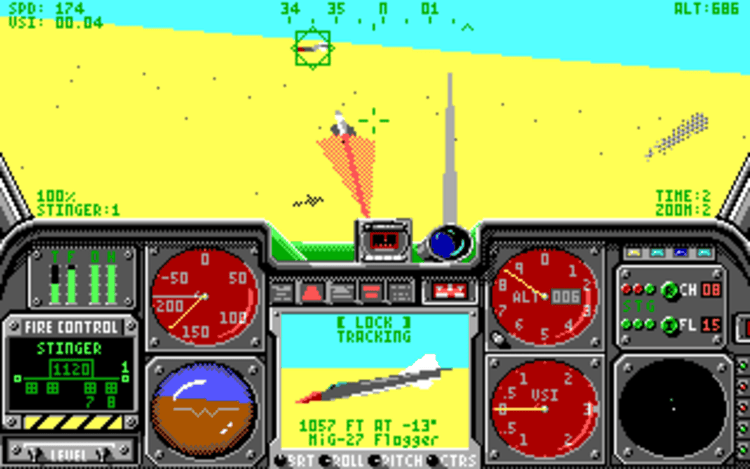Gameplay screen of LHX: Attack Chopper (8/8) Gameplay screen of LHX: Attack Chopper (8/8)