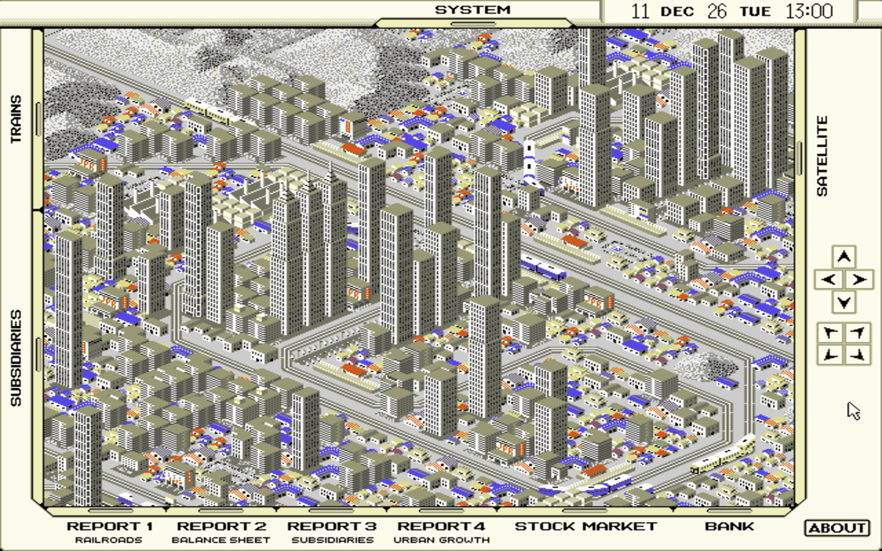 Gameplay screen of A-Train (4/8) Gameplay screen of A-Train (4/8)