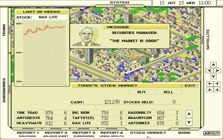 Gameplay screen of A-Train (6/8) Gameplay screen of A-Train (6/8)