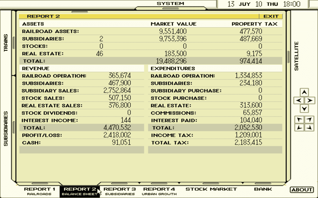 Gameplay screen of A-Train (8/8) Gameplay screen of A-Train (8/8)