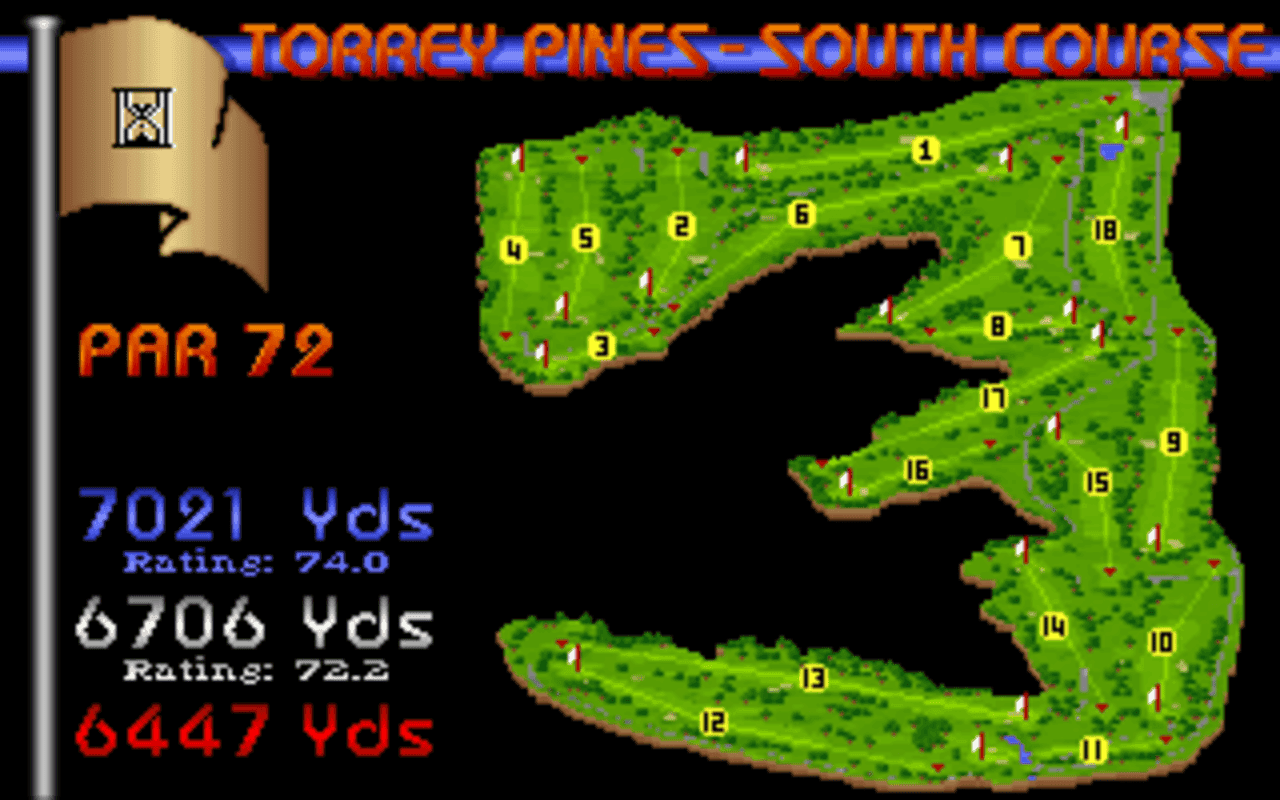 Gameplay screen of Links: The Challenge of Golf (3/8) Gameplay screen of Links: The Challenge of Golf (3/8)