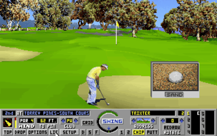 Gameplay screen of Links: The Challenge of Golf (6/8) Gameplay screen of Links: The Challenge of Golf (6/8)