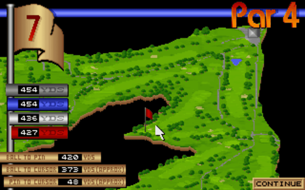 Gameplay screen of Links: The Challenge of Golf (7/8) Gameplay screen of Links: The Challenge of Golf (7/8)