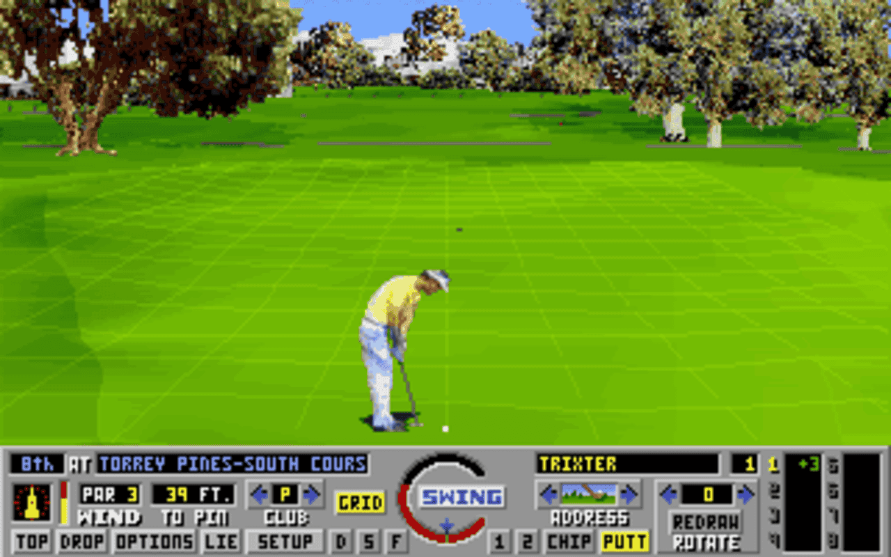 Gameplay screen of Links: The Challenge of Golf (8/8) Gameplay screen of Links: The Challenge of Golf (8/8)