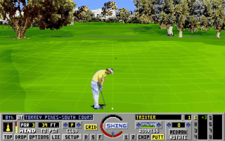 Gameplay screen of Links: The Challenge of Golf (8/8) Gameplay screen of Links: The Challenge of Golf (8/8)