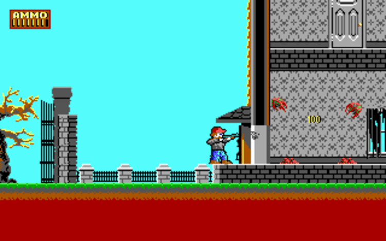 Gameplay screen of Dangerous Dave in the Haunted Mansion (1/8) Gameplay screen of Dangerous Dave in the Haunted Mansion (1/8)