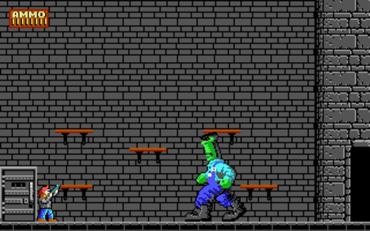 Gameplay screen of Dangerous Dave in the Haunted Mansion (5/8) Gameplay screen of Dangerous Dave in the Haunted Mansion (5/8)