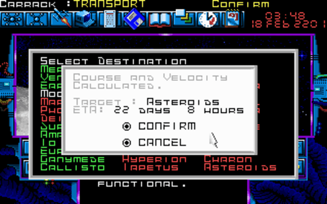 Gameplay screen of Millennium: Return to Earth (5/8) Gameplay screen of Millennium: Return to Earth (5/8)
