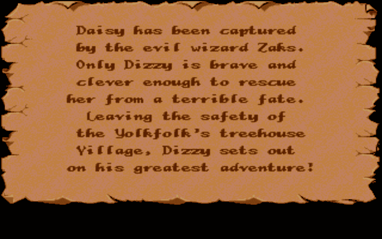 Gameplay screen of The Fantastic Adventures of Dizzy (1/8) Gameplay screen of The Fantastic Adventures of Dizzy (1/8)