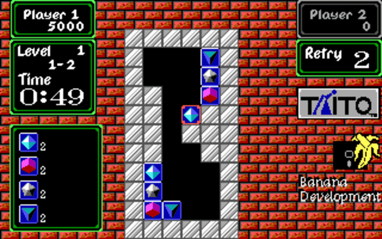 Gameplay screen of Puzznic (2/4) Gameplay screen of Puzznic (2/4)