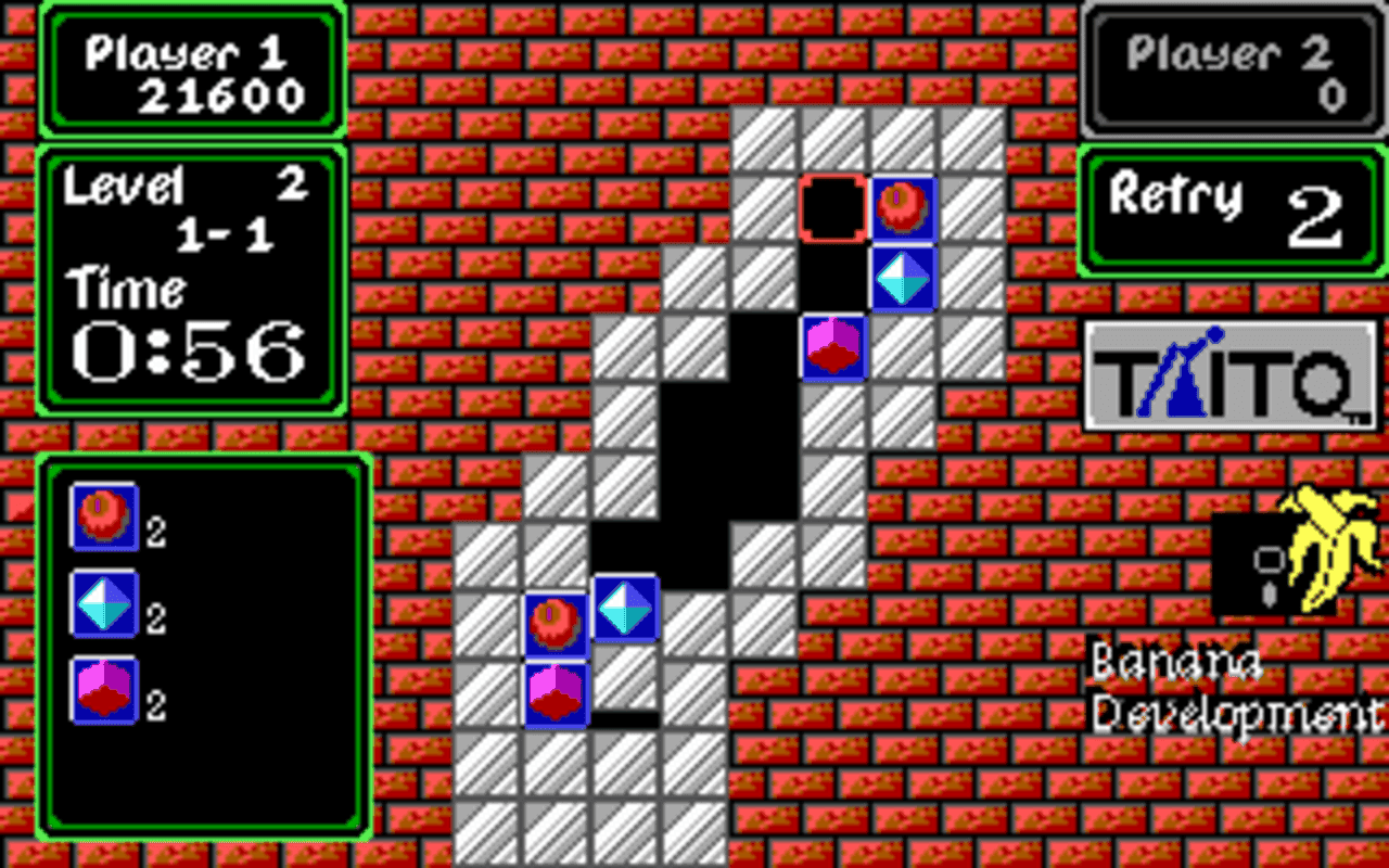 Gameplay screen of Puzznic (3/4) Gameplay screen of Puzznic (3/4)