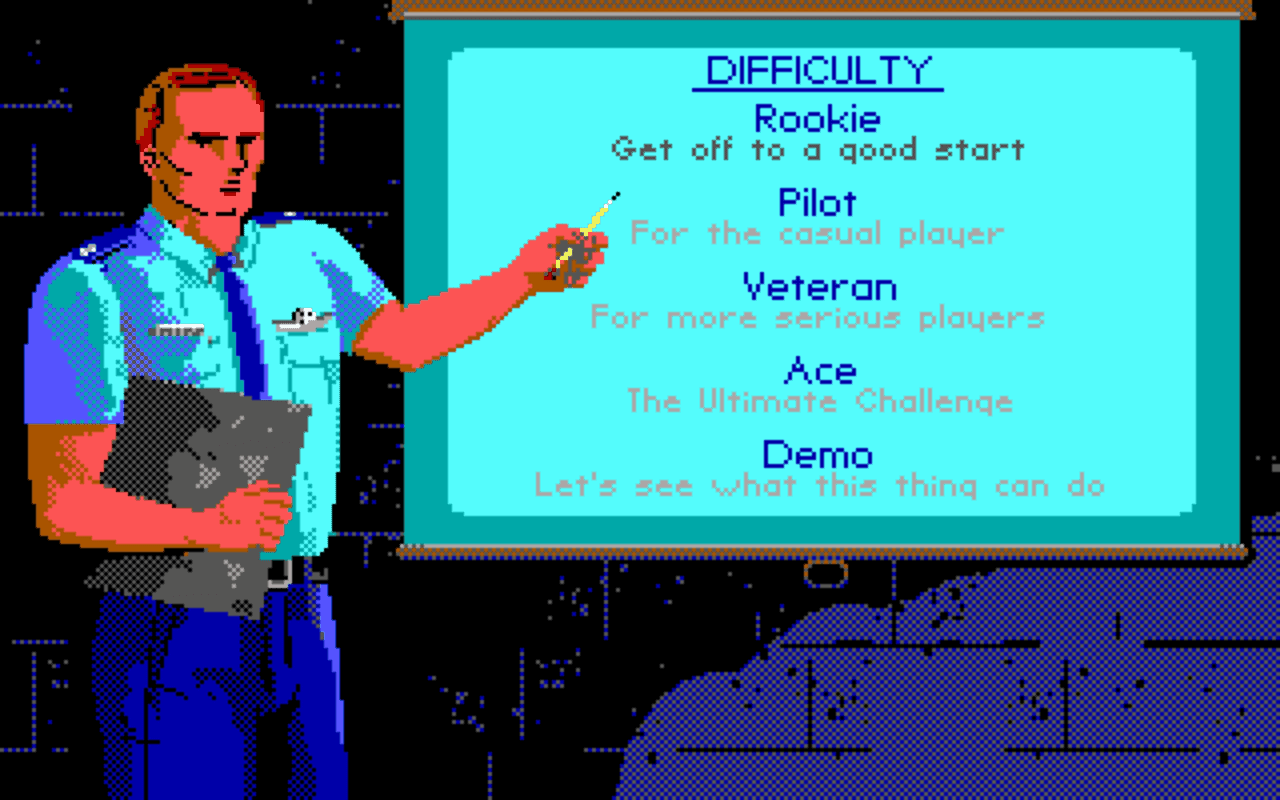 Gameplay screen of F-15 Strike Eagle II (1/8) Gameplay screen of F-15 Strike Eagle II (1/8)