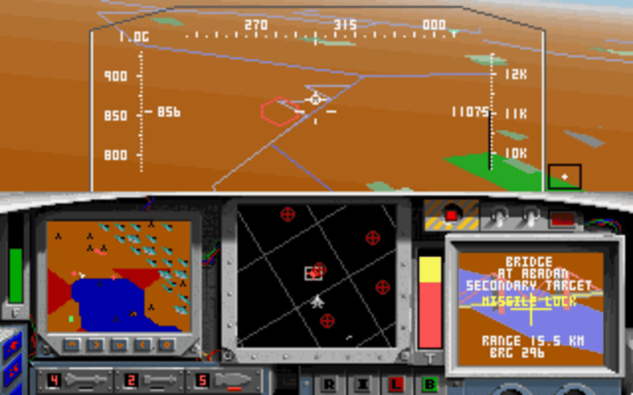 Gameplay screen of F-15 Strike Eagle II (4/8) Gameplay screen of F-15 Strike Eagle II (4/8)