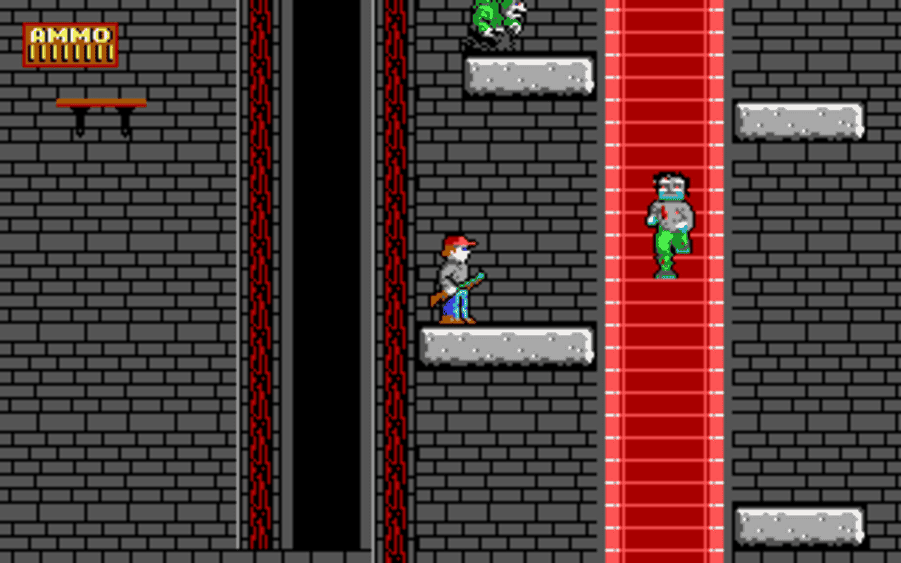 Gameplay screen of Dangerous Dave in the Haunted Mansion (6/8) Gameplay screen of Dangerous Dave in the Haunted Mansion (6/8)