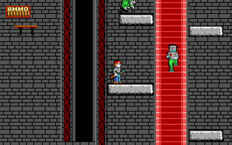 Gameplay screen of Dangerous Dave in the Haunted Mansion (6/8) Gameplay screen of Dangerous Dave in the Haunted Mansion (6/8)