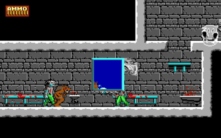 Gameplay screen of Dangerous Dave in the Haunted Mansion (7/8) Gameplay screen of Dangerous Dave in the Haunted Mansion (7/8)