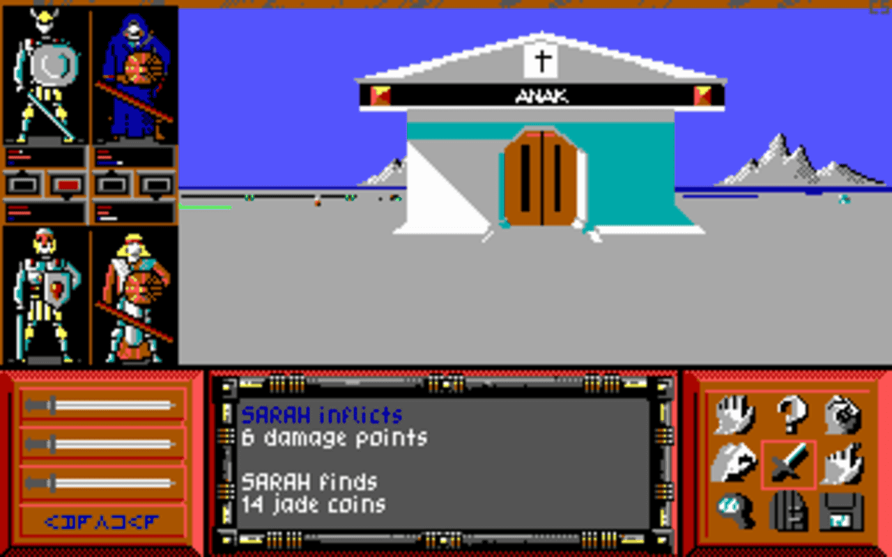 Gameplay screen of Drakkhen (3/8) Gameplay screen of Drakkhen (3/8)