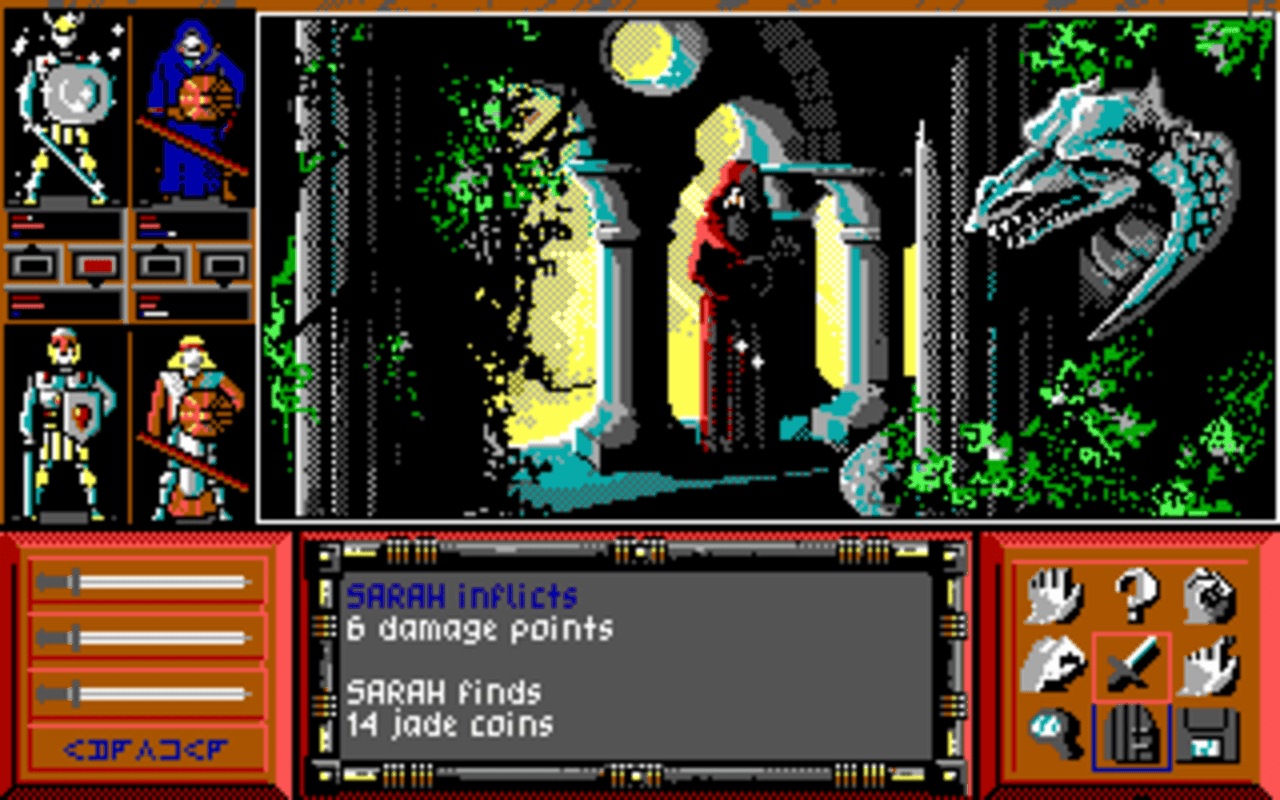 Gameplay screen of Drakkhen (4/8) Gameplay screen of Drakkhen (4/8)