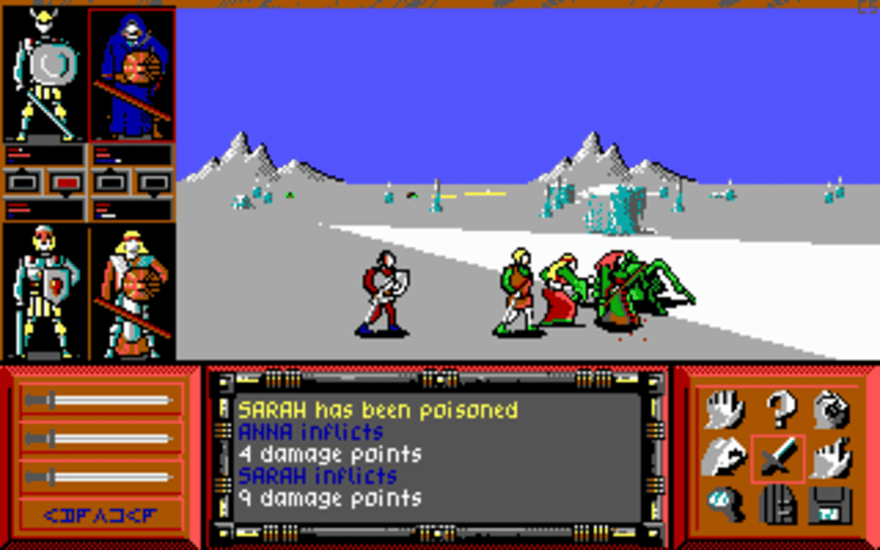 Gameplay screen of Drakkhen (7/8) Gameplay screen of Drakkhen (7/8)