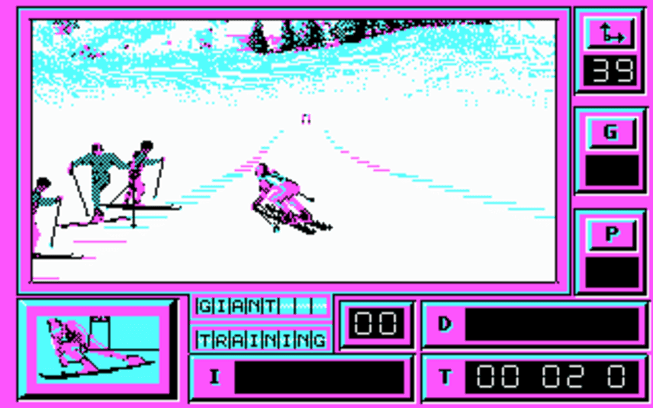 Gameplay screen of Downhill Challenge (1/8) Gameplay screen of Downhill Challenge (1/8)