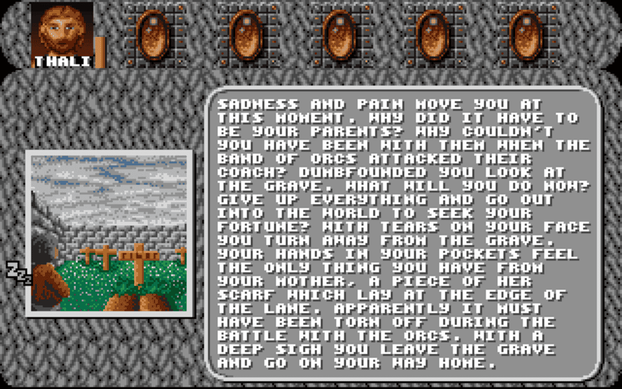 Gameplay screen of Amberstar (2/8) Gameplay screen of Amberstar (2/8)