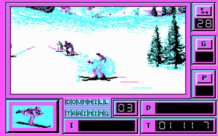 Gameplay screen of Downhill Challenge (8/8) Gameplay screen of Downhill Challenge (8/8)