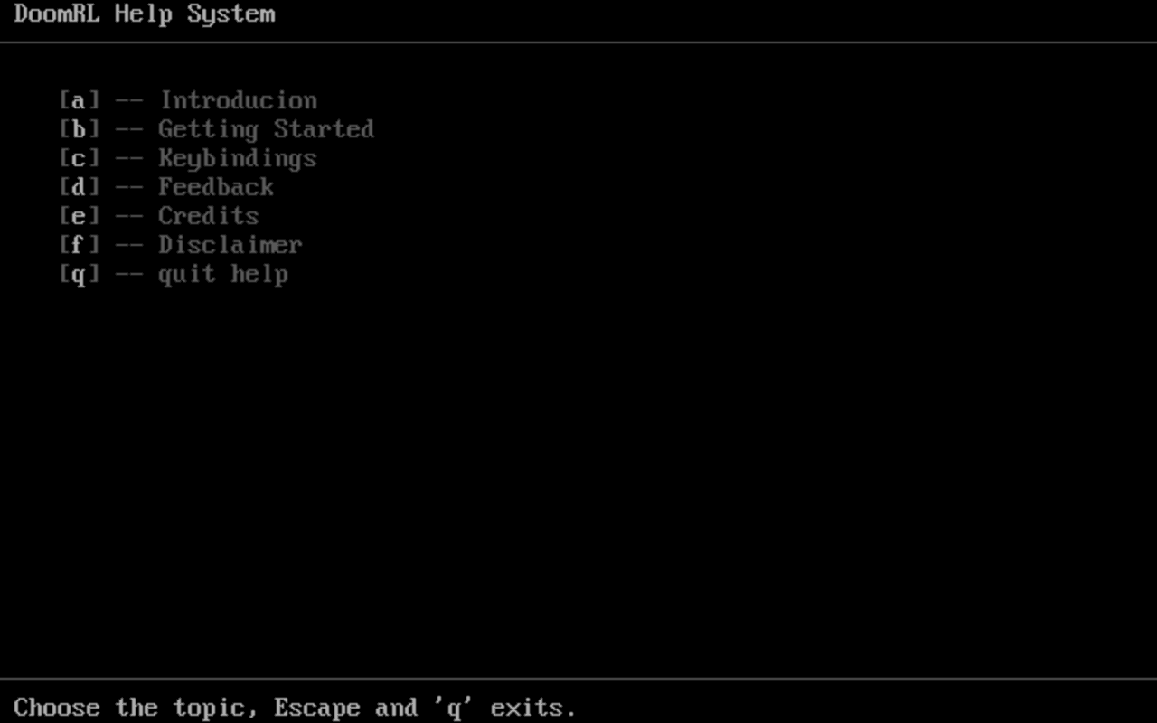 Gameplay screen of Doom, the Roguelike (8/8) Gameplay screen of Doom, the Roguelike (8/8)