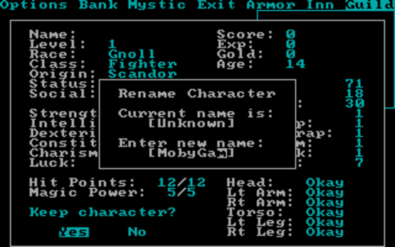 Gameplay screen of Phantasie III: The Wrath of Nikademus (2/4) Gameplay screen of Phantasie III: The Wrath of Nikademus (2/4)