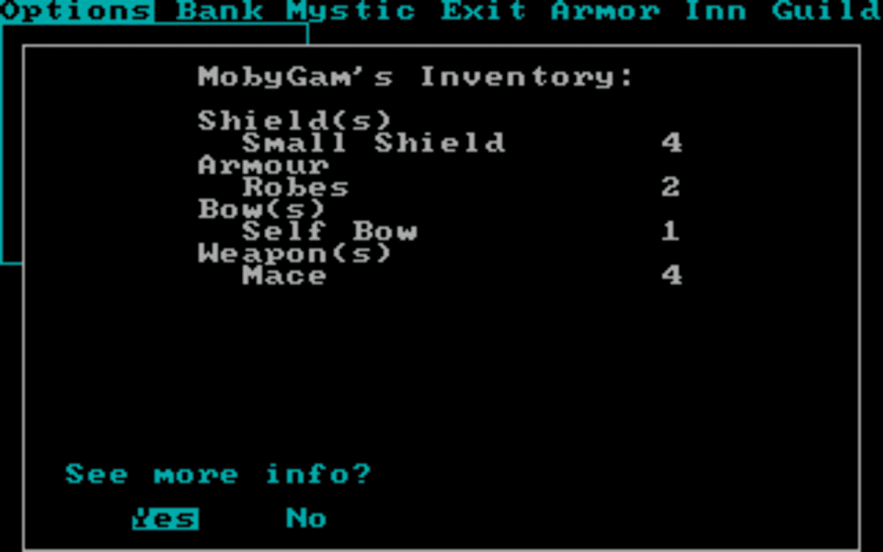 Gameplay screen of Phantasie III: The Wrath of Nikademus (3/4) Gameplay screen of Phantasie III: The Wrath of Nikademus (3/4)