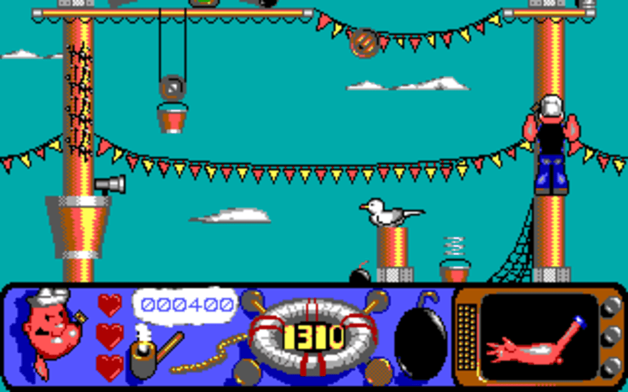 Gameplay screen of Popeye 2 (6/7) Gameplay screen of Popeye 2 (6/7)