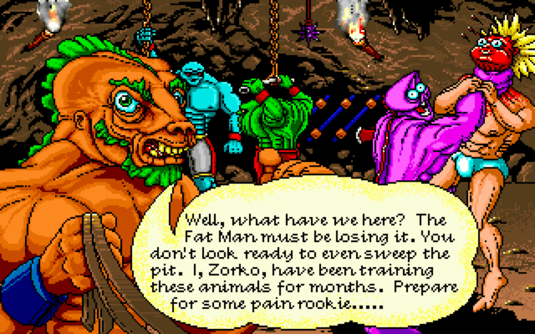 Gameplay screen of Tongue of the Fatman (6/8) Gameplay screen of Tongue of the Fatman (6/8)