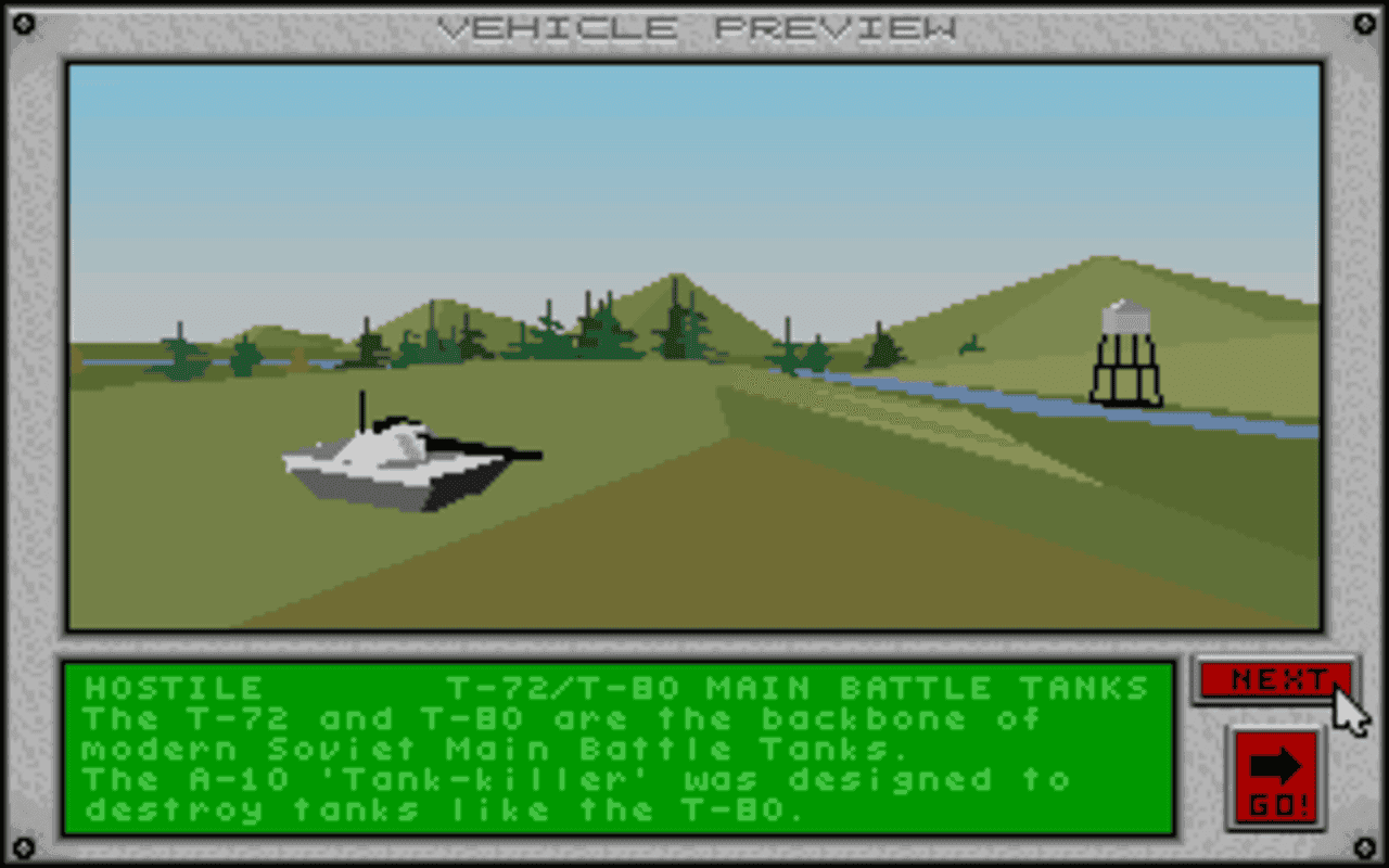Gameplay screen of A-10 Tank Killer (6/8) Gameplay screen of A-10 Tank Killer (6/8)