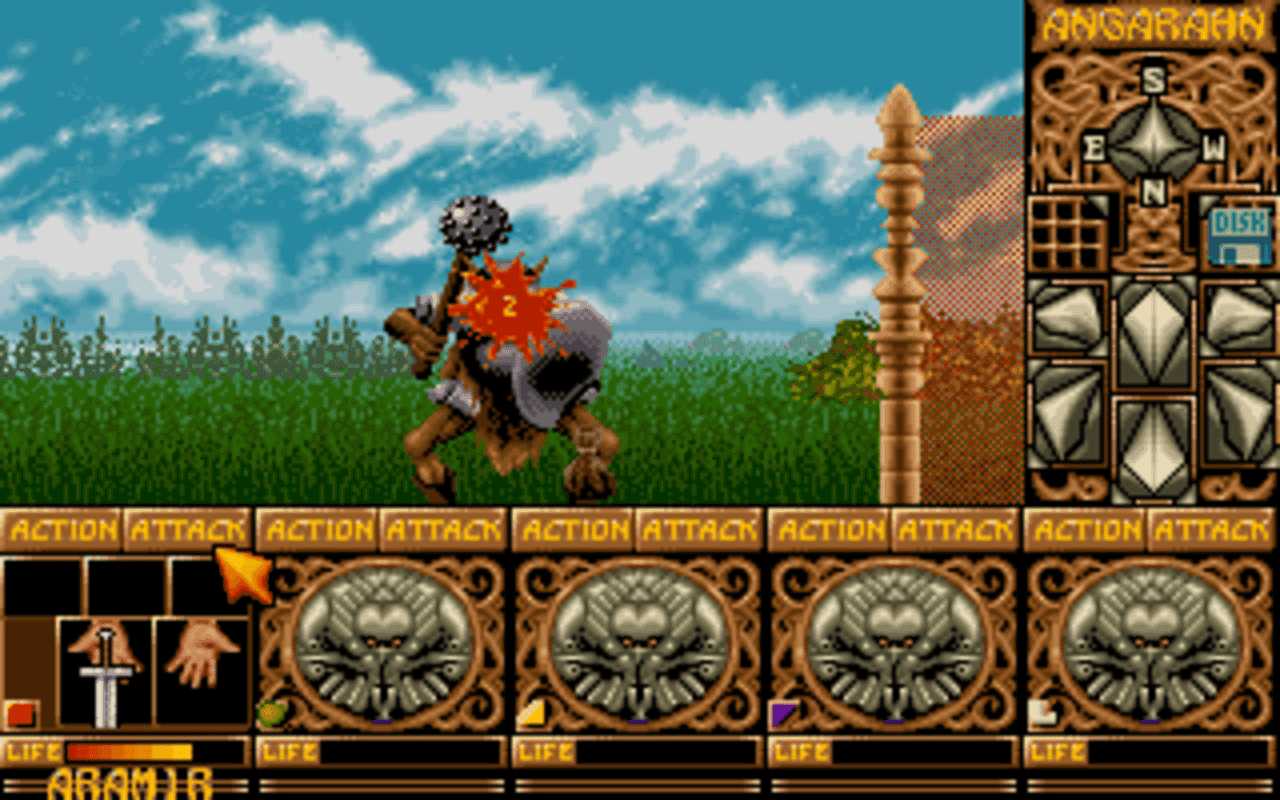 Gameplay screen of Ishar: Legend of the Fortress (7/8) Gameplay screen of Ishar: Legend of the Fortress (7/8)