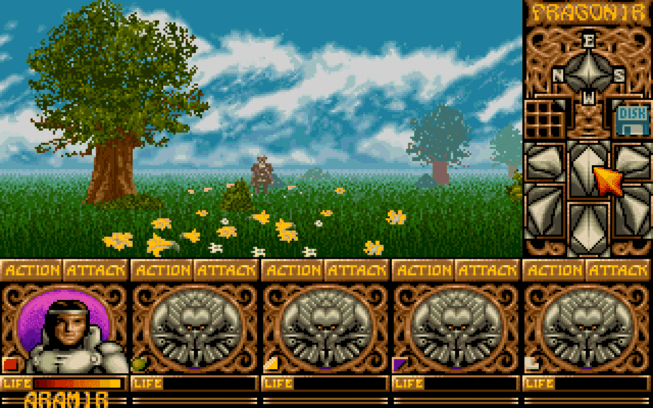 Gameplay screen of Ishar: Legend of the Fortress (5/8) Gameplay screen of Ishar: Legend of the Fortress (5/8)
