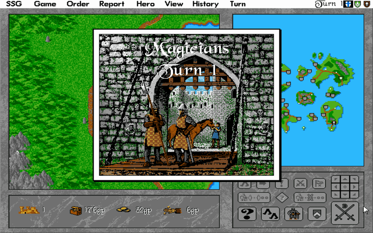 Gameplay screen of Warlords II (4/8) Gameplay screen of Warlords II (4/8)