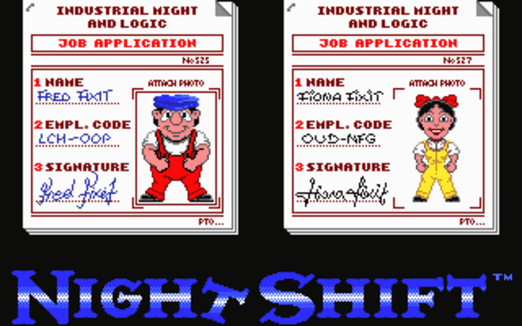 Gameplay screen of Night Shift (1/8) Gameplay screen of Night Shift (1/8)