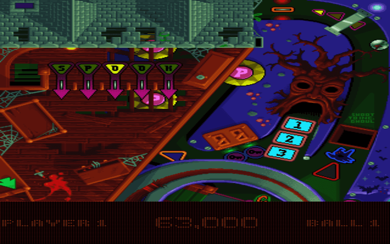 Gameplay screen of Psycho Pinball (3/8) Gameplay screen of Psycho Pinball (3/8)