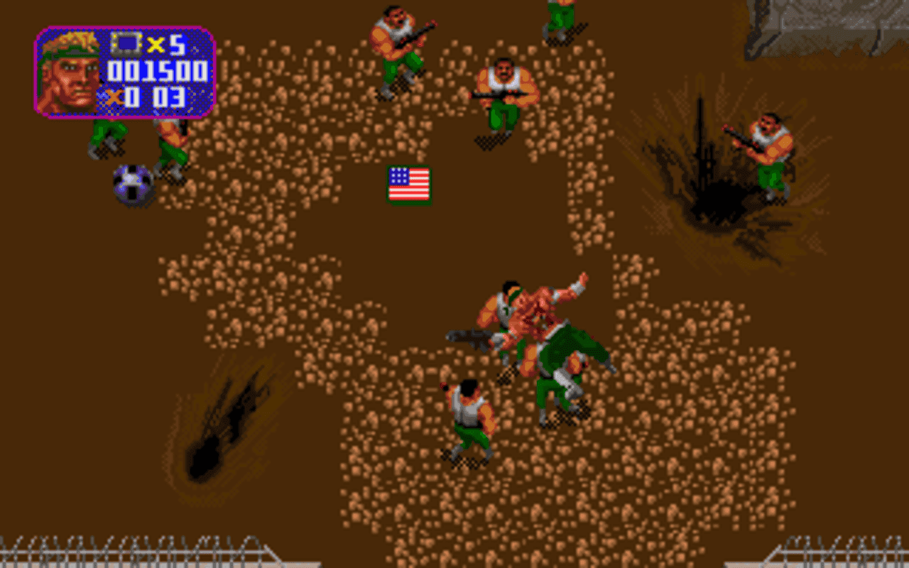Gameplay screen of Total Carnage (8/8) Gameplay screen of Total Carnage (8/8)
