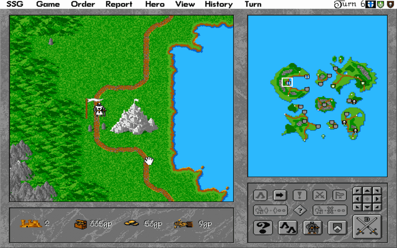 Gameplay screen of Warlords II (5/8) Gameplay screen of Warlords II (5/8)