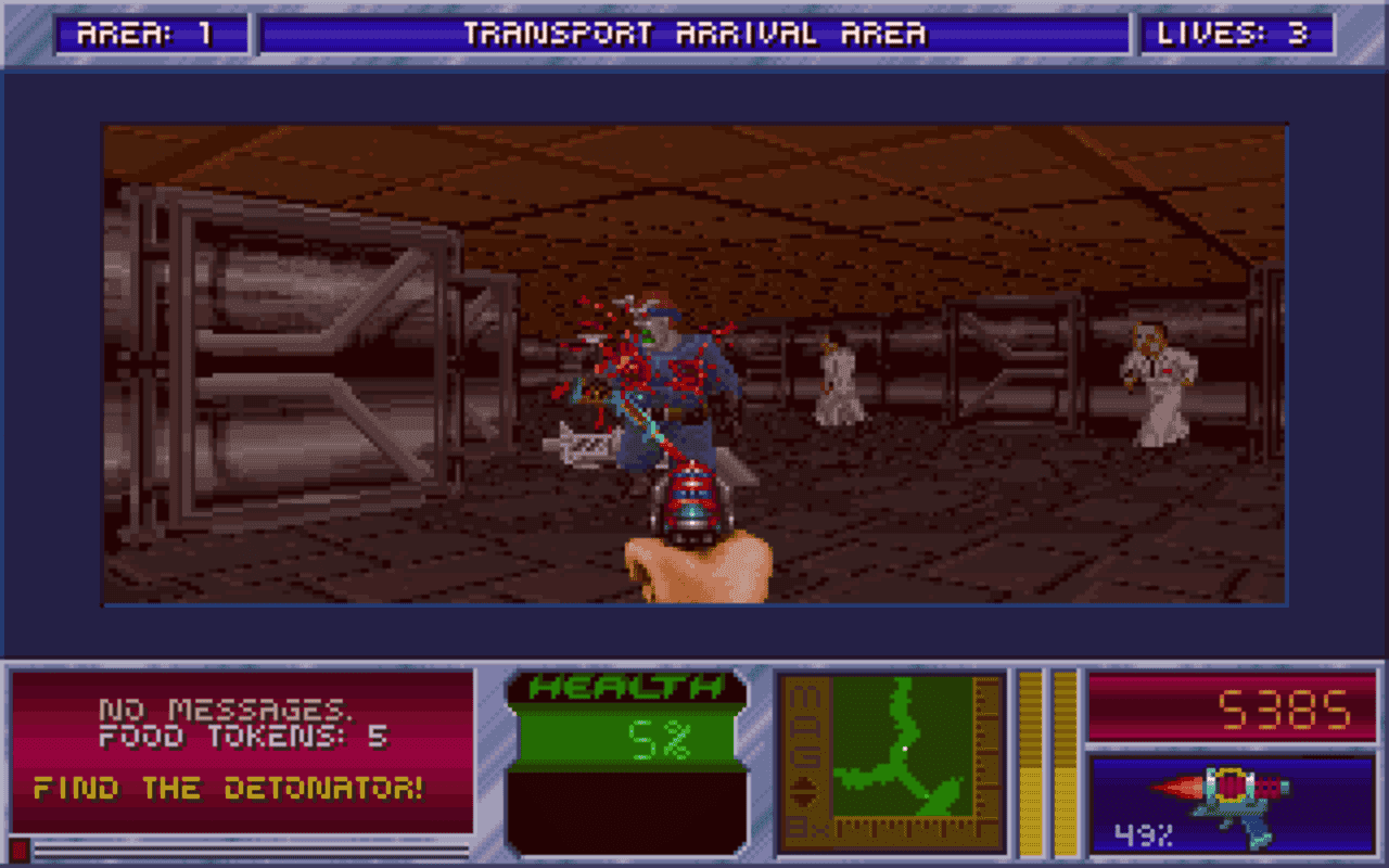 Gameplay screen of Blake Stone: Planet Strike! (2/8) Gameplay screen of Blake Stone: Planet Strike! (2/8)